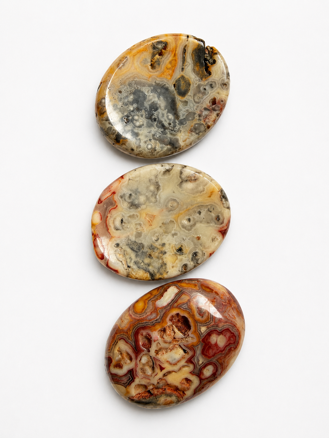 Crazy Lace Agate Worry Stones