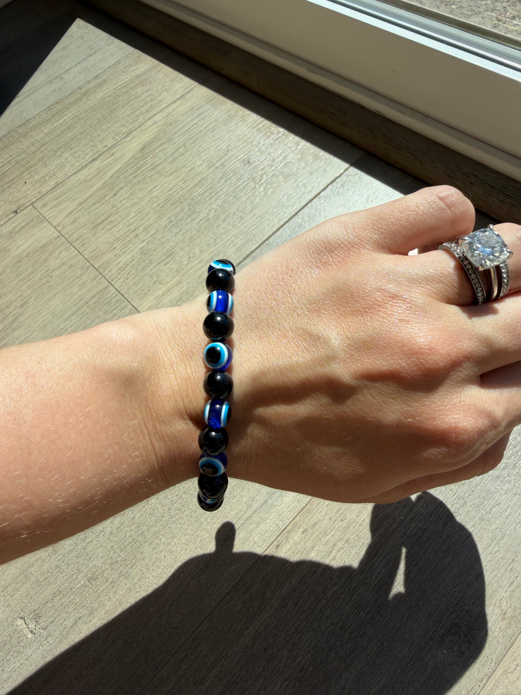 Black Obsidian & Evil Eye Protection Bracelet