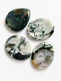 Moss Agate Worry Stones