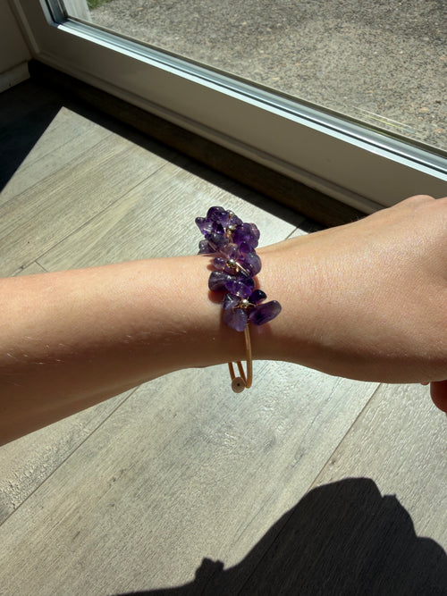 Amethyst Chip Bracelet