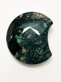 Moss Agate Crescent Moon