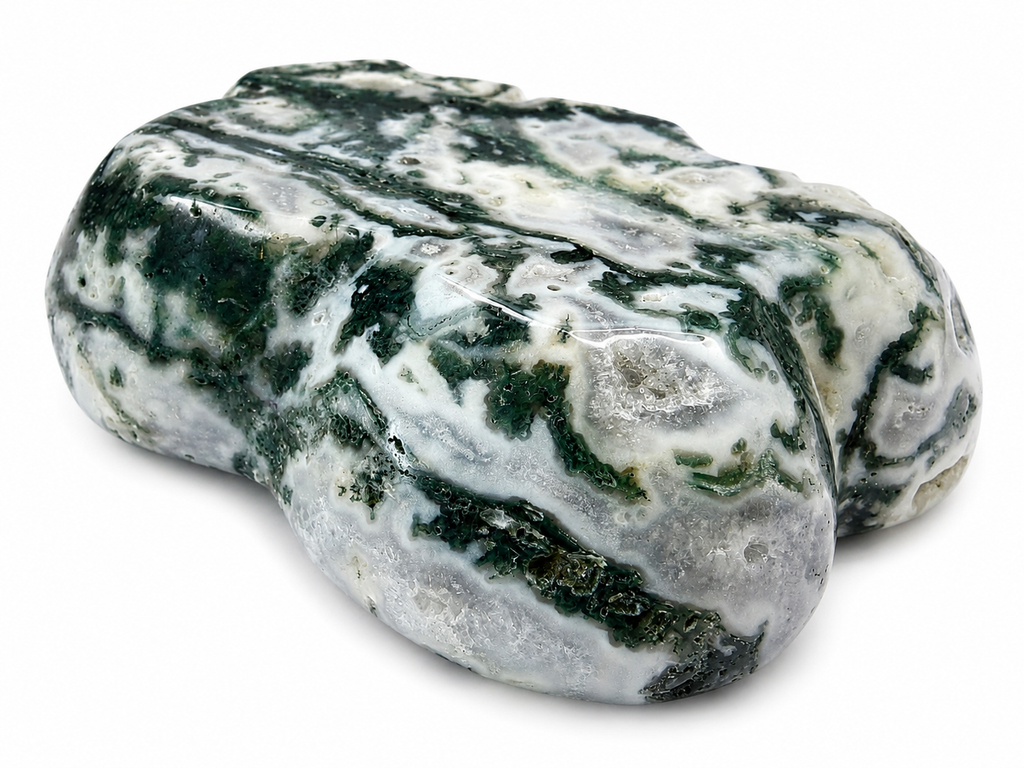 Druzy Moss Agate Bowl