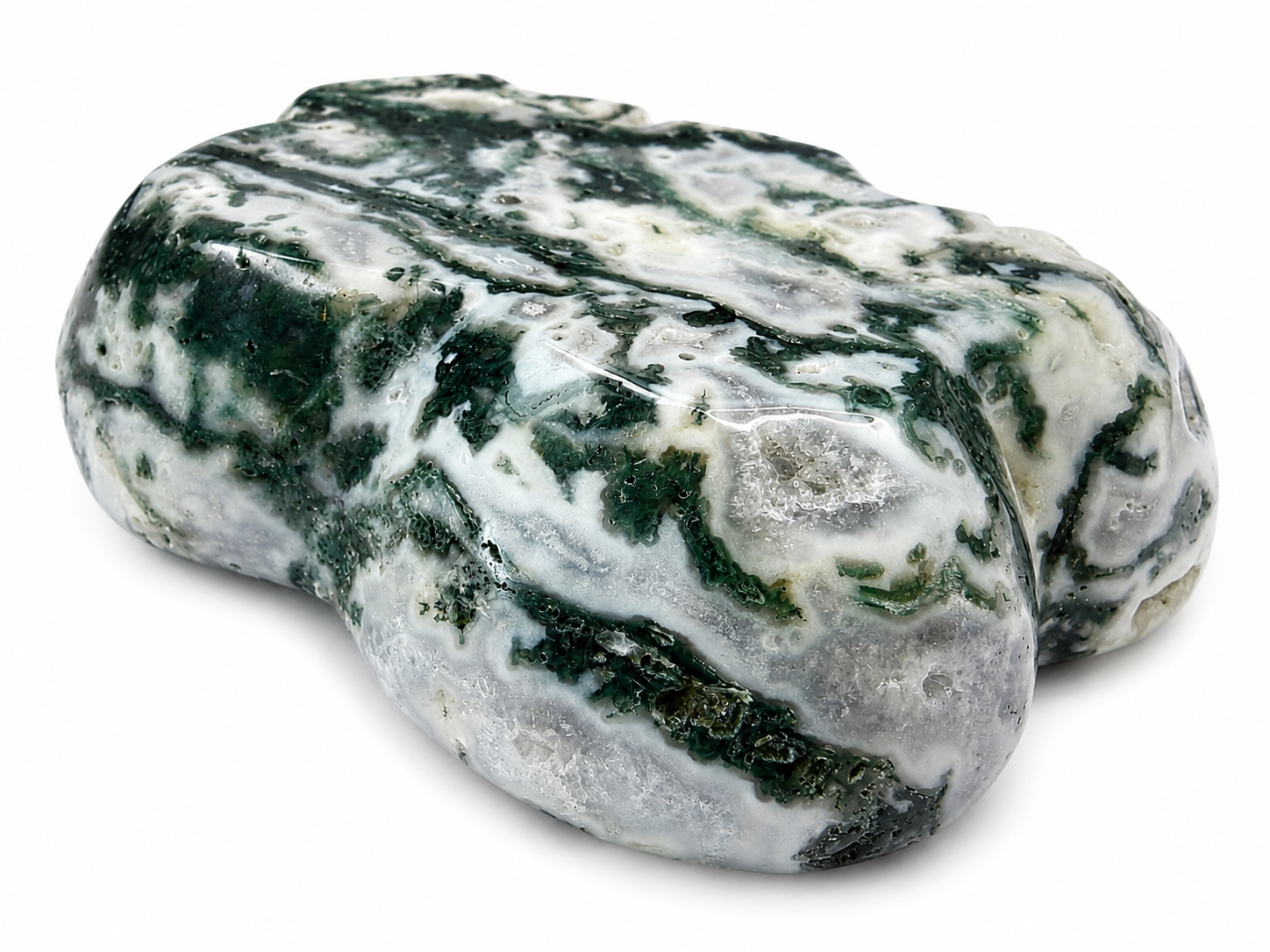 Druzy Moss Agate Bowl