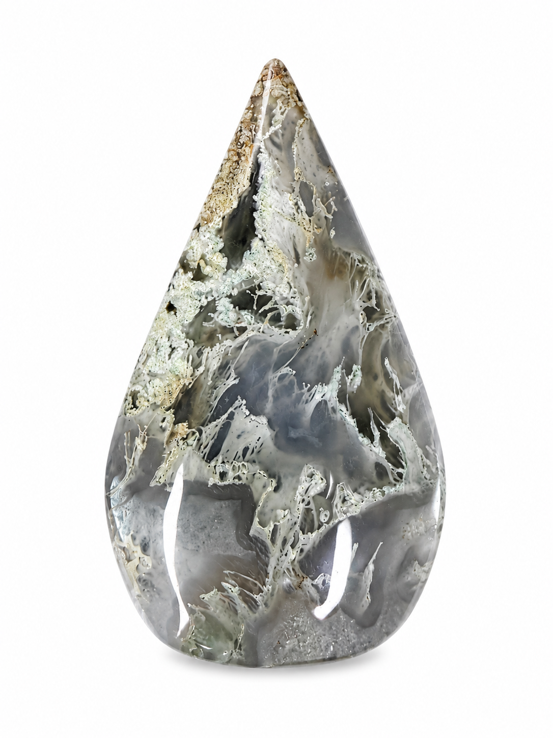Moss Agate Tear Drop