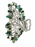 Hand Made Moss Agate Hair Clip