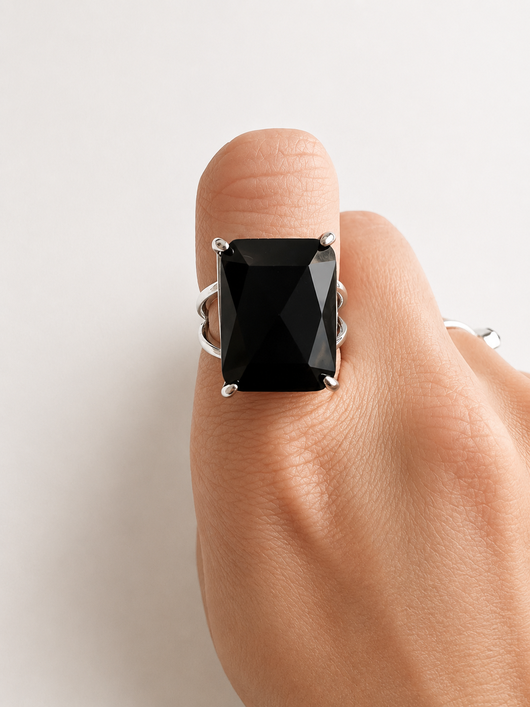Black Obsidian Statement Ring