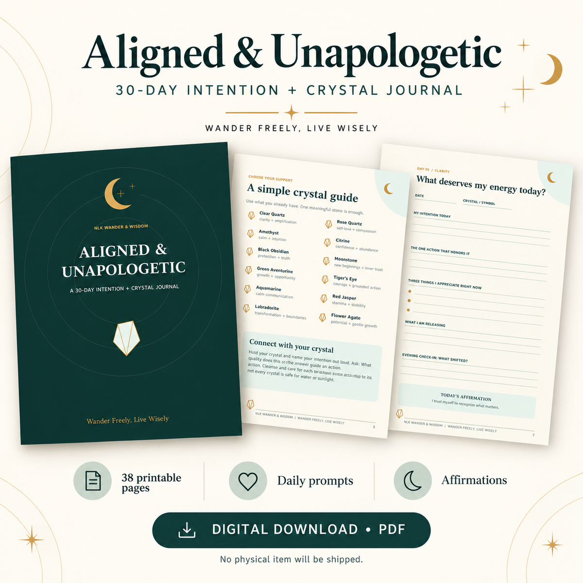 Aligned and Unapologetic 30 Day Journal