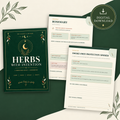Herbs with intention beginner work book