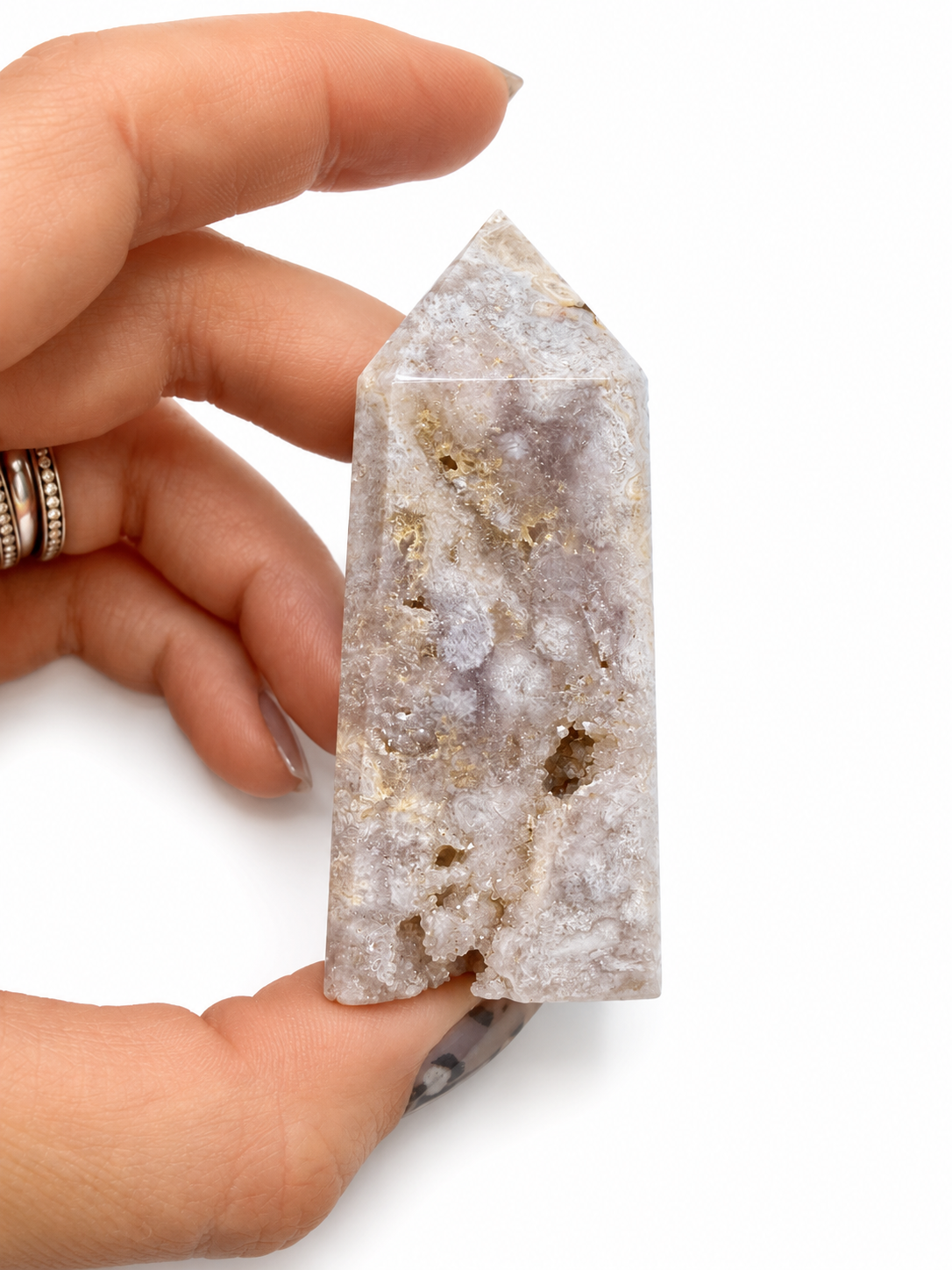 Druzy Flower Agate Tower 70.5 mm