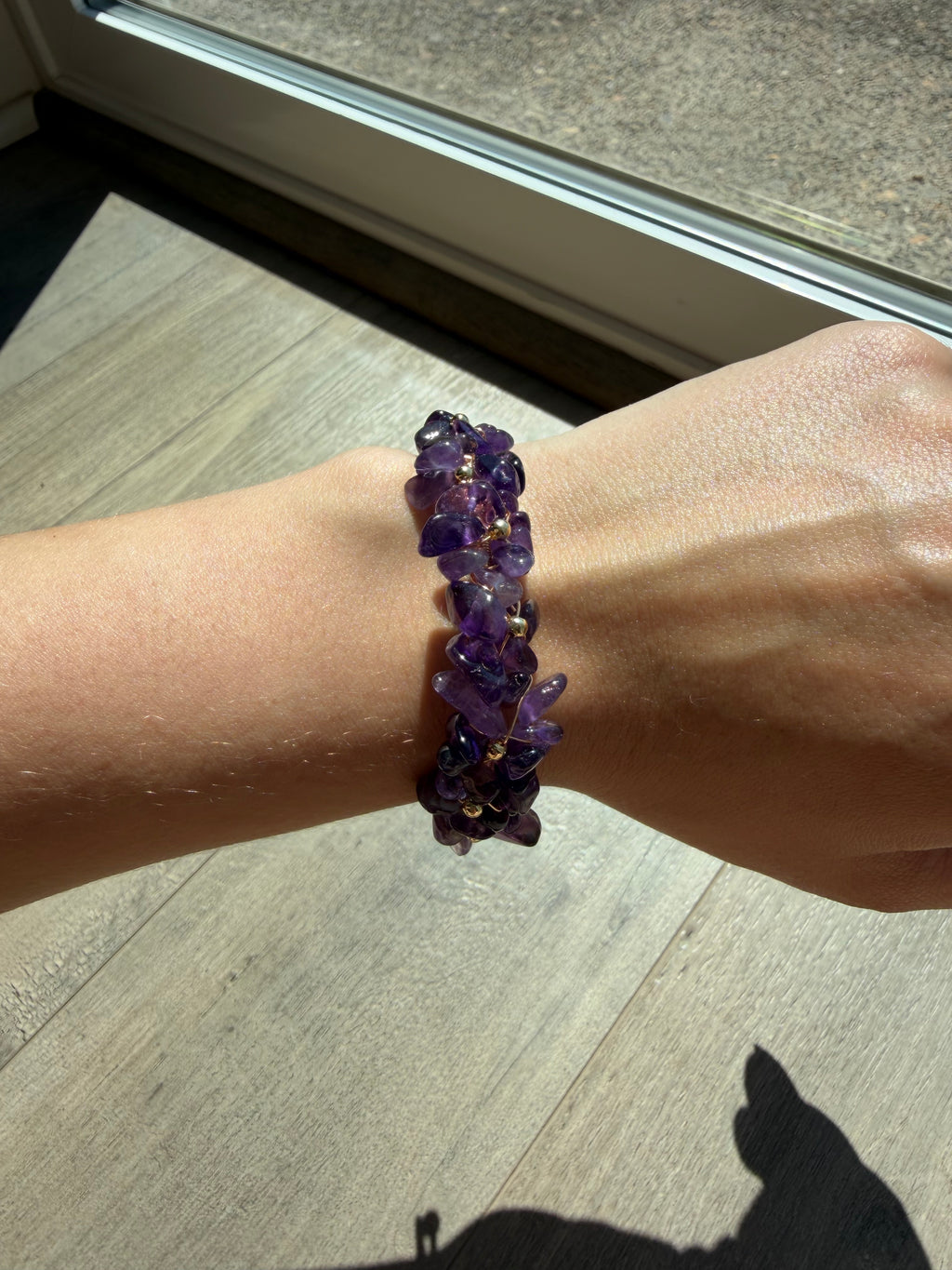 Amethyst Chip Bracelet