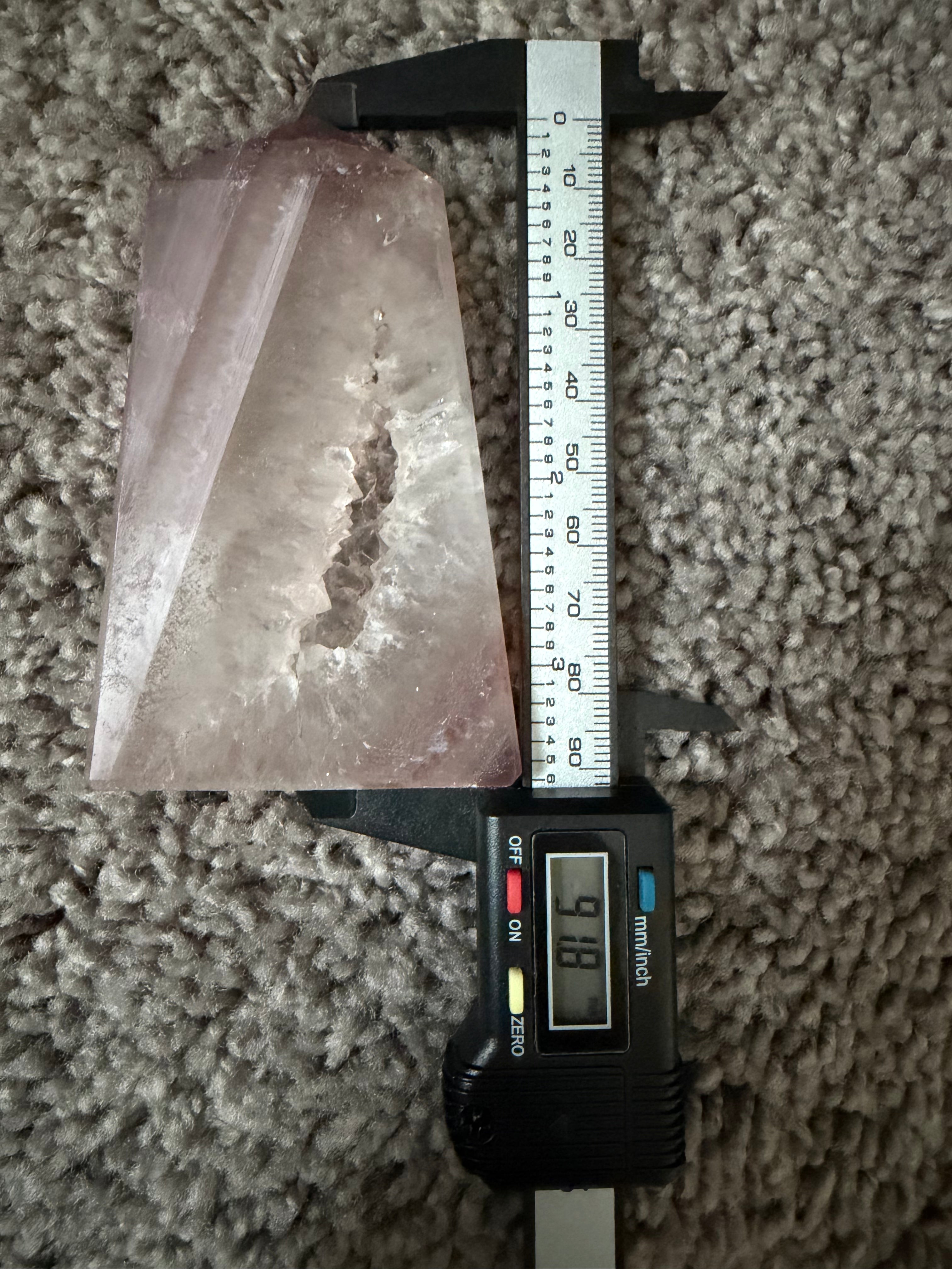Pink Jelly Agate Druzy Tower