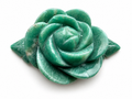 Green Aventurine Rose Carving