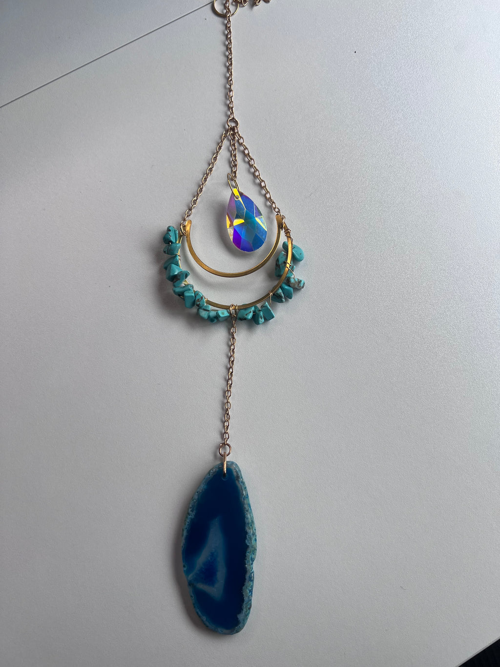 Turquoise Agate Sun Catcher