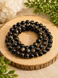 Gold Sheen Obsidian 8mm bracelet