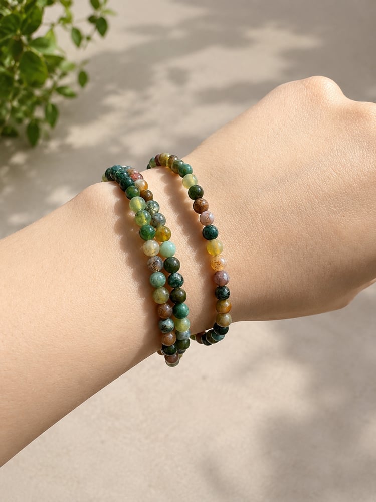 Indian Agate Wrap Bracelet & Necklace