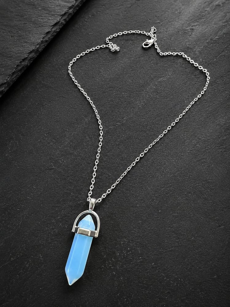 Opalite Point Pendant Necklace