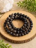 Silver Sheen Obsidian 8mm Bracelet